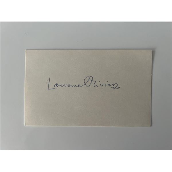 Sir Lawrence Olivier original signature