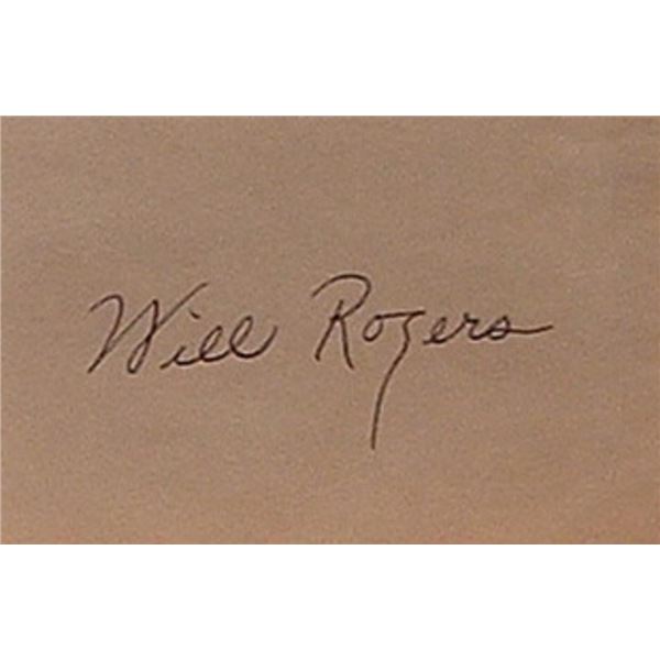 Will Rogers signature slip
