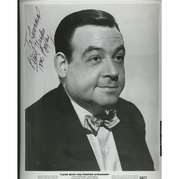 Tom Bosley signed "Love With the Proper Stranger" movie photo