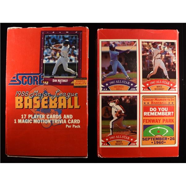 (2) '88 MLB SCORE BASEBALL CARDS FULL BOXES
