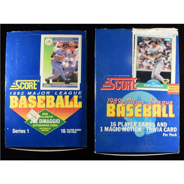 '89 & '92 SCORE BASEBALL CARDS FULL BOXES