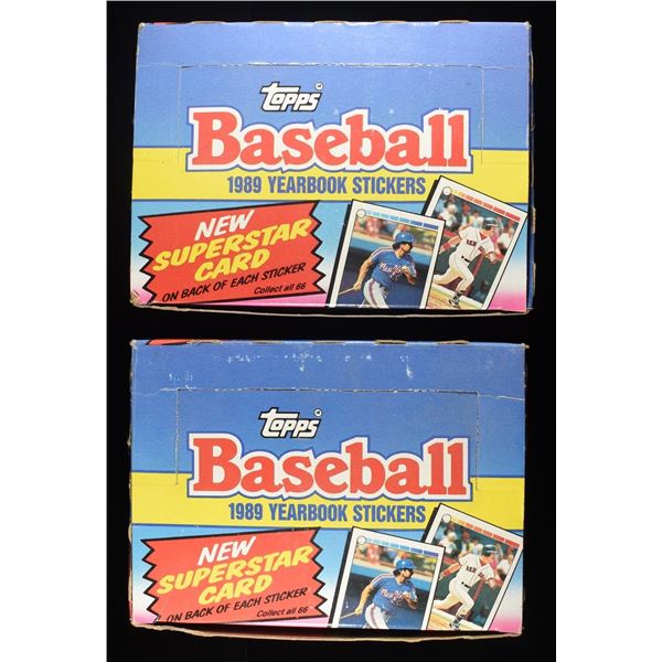 (2) '89 TOPPS BASEBALL CARDS FULL BOXES