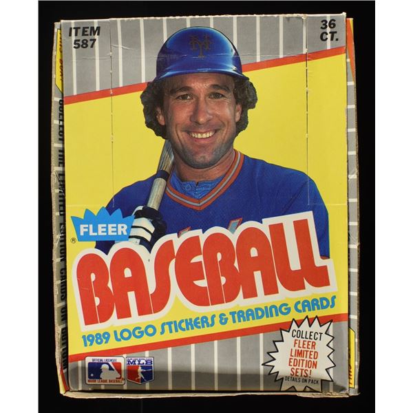 '89 FLEER BASEBALL CARDS FULL BOX 36 CT