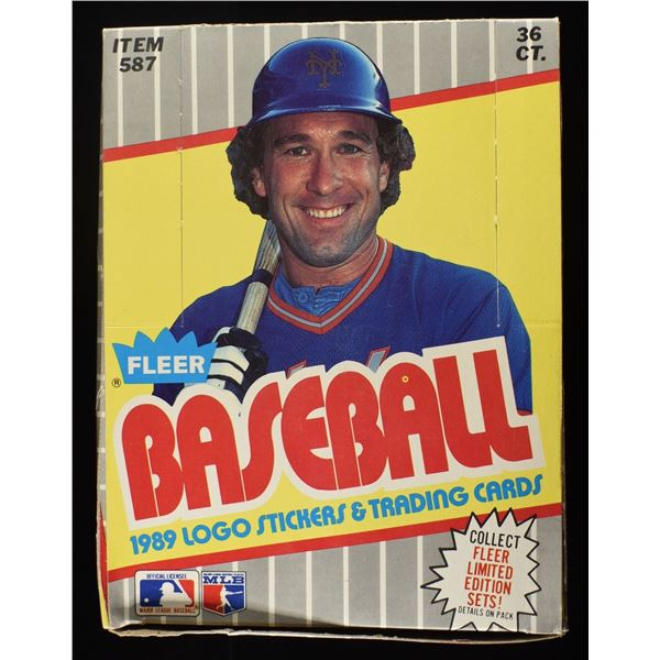 '89 FLEER BASEBALL CARDS FULL BOX 36 CT