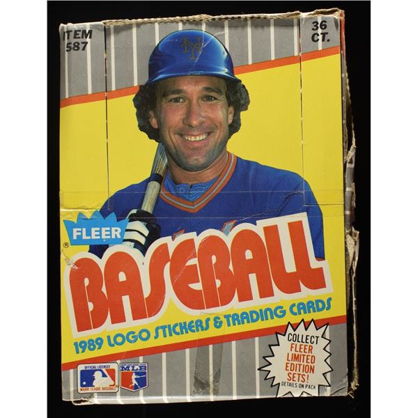 '89 FLEER BASEBALL CARDS FULL BOX 36 CT