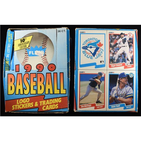 (2) '90 FLEER BASEBALL CARDS FULL BOXES