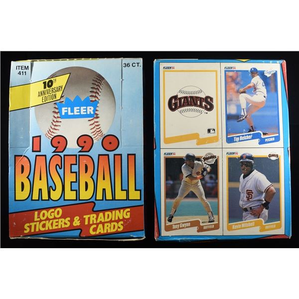 (2) '90 FLEER BASEBALL CARDS FULL BOXES