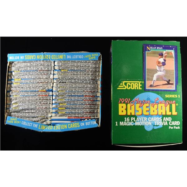 '90 FLEER & '91 SCORE BASEBALL CARDS FULL BOXES