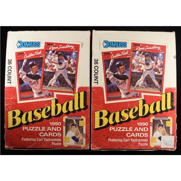 (2) '90 DONRUSS BASEBALL CARDS FULL BOXES