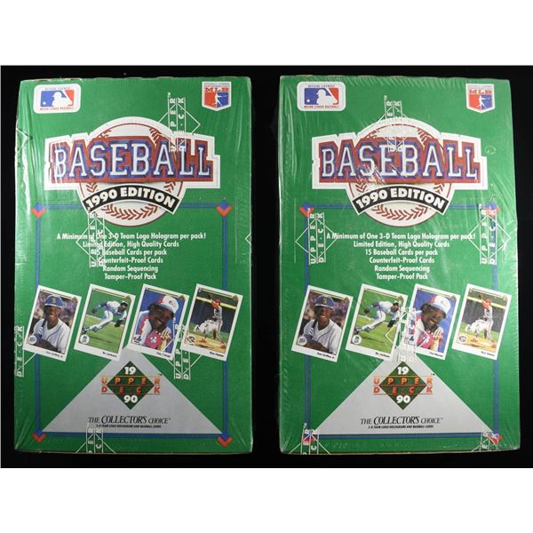 (2) '90 UD BASEBALL CARDS FACTORY SEALED BOXES