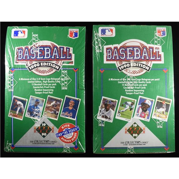 (2) '90 UD BASEBALL CARDS FACTORY SEALED BOXES