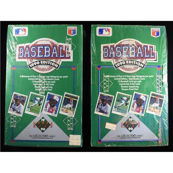 (2) '90 UD BASEBALL CARDS FACTORY SEALED BOXES