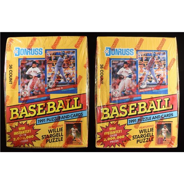 (2)'91 DONRUSS BASEBALL CARDS FACTORY SEALED BOXES