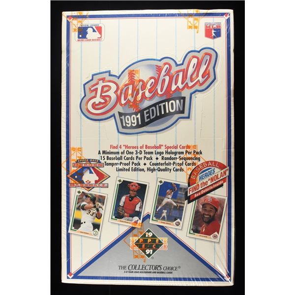 '91 UD BASEBALL CARDS FACTORY SEALED BOXES