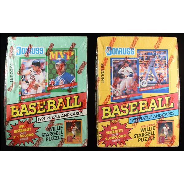 (2)'91 DONRUSS BASEBALL CARDS FACTORY SEALED BOXES