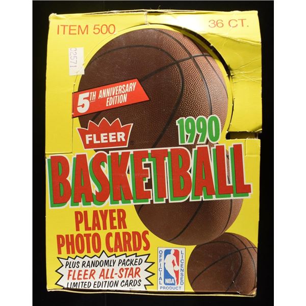 '90 FLEER BASKETBALL CARDS FULL BOX
