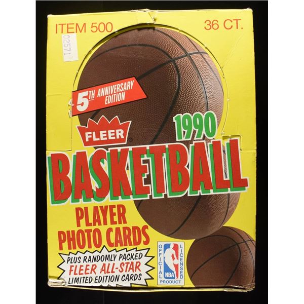 '90 FLEER BASKETBALL CARDS FULL BOX