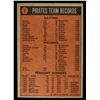 Image 2 : 1972 TOPPS #1 PIRATES TEAM RECORDS BASEBALL CARD