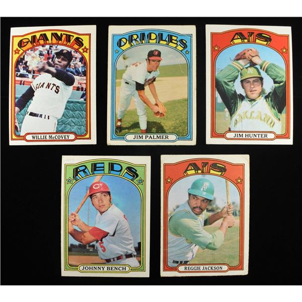 (5) 1972 TOPPS BASEBALL CARDS