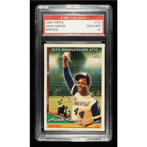 1994 TOPPS #715 HANK AARON PSA GEM MINT 10