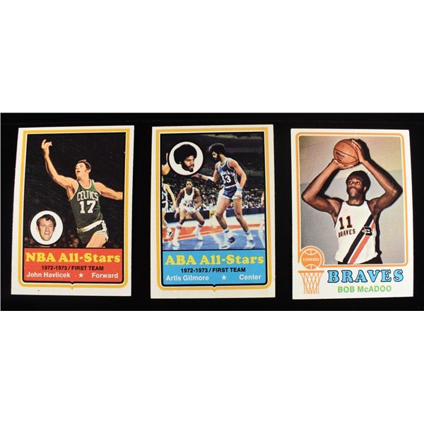 TOPPS 1972-73 #20, #250 & 1973 #135 CARDS