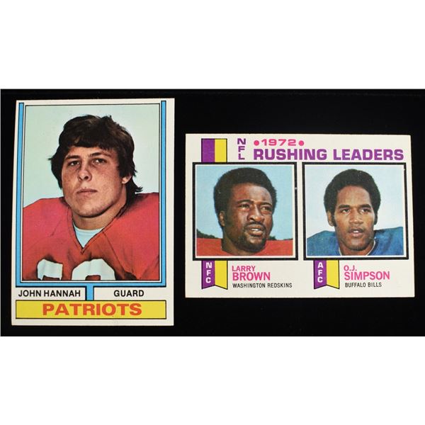 TOPPS 1974 #383 & 1972 #1 NFL RUSHING LEADERS