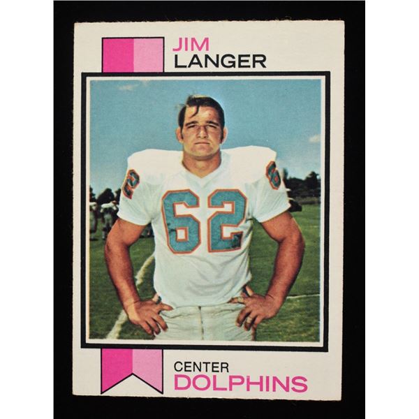 TOPPS 1973 # 341 JIM LANGER FOOTBALL CARD