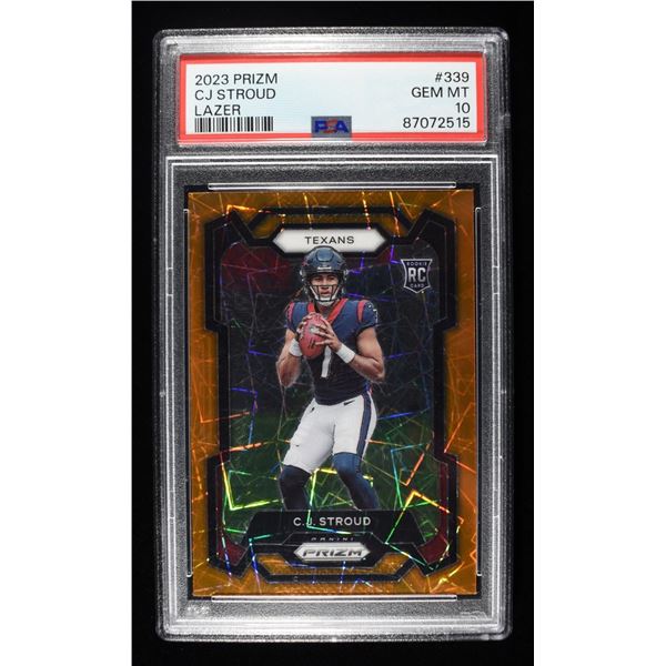 2023 PRIZM CJ STROUD PSA GEM MT 10 LAZER