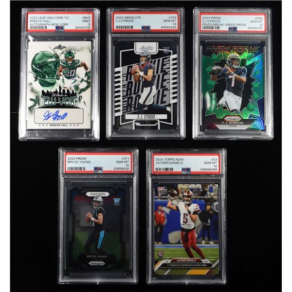 (5) PSA GRADED FOOTBALL CARDS