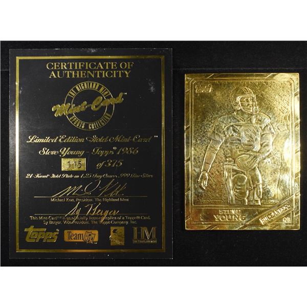 TOPPS 1986 STEVE YOUNG 4.25 OZ 0.999 SILVER