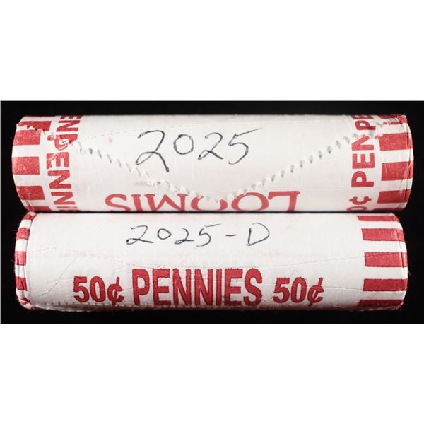 2025 & 2025-D ROLLS OF LINCOLN CENTS