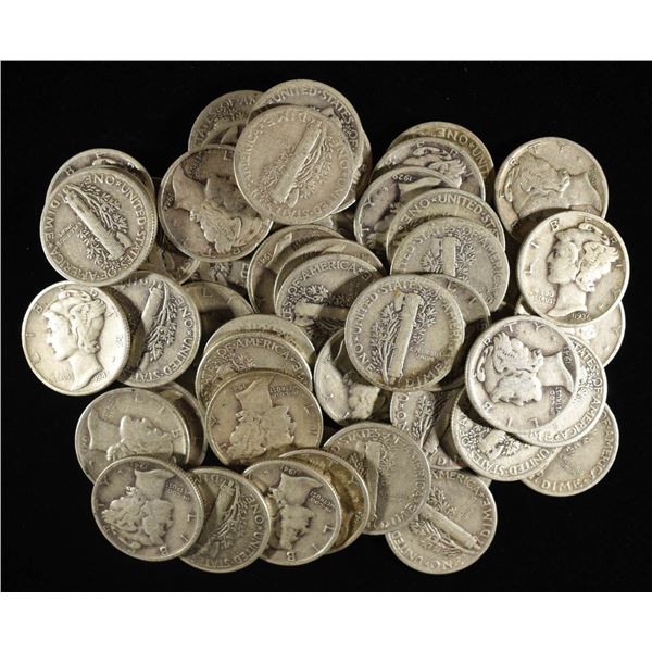 (50) MERCURY DIMES