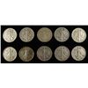 Image 1 : (10) 90% SILVER WALKING LIBERTY HALF DOLLARS