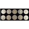 Image 2 : (10) 90% SILVER FRANKLIN HALF DOLLARS