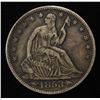 Image 1 : 1853 SEATED LIBERTY HALF DOLLAR XF REV. SCRATCH