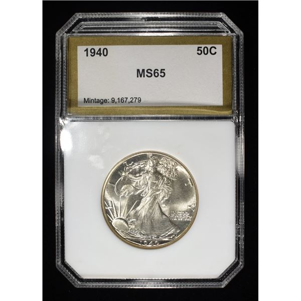 1940 WALKING LIBERTY 50C PCI GEM BU
