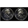 Image 1 : (2) 90% SILVER 1963 FRANKLIN HALF DOLLARS PROOF BU