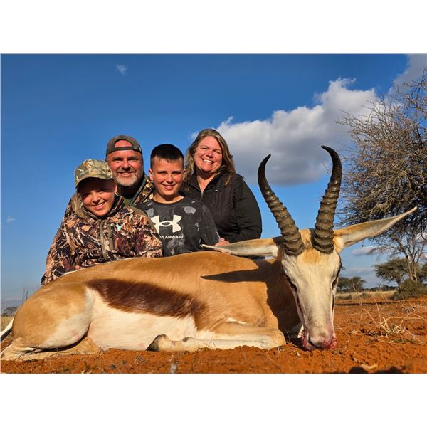 7 Day South Africa Northern Cape Safari for 2-8 hunters/observers w/ $1,500 Trophy Credit