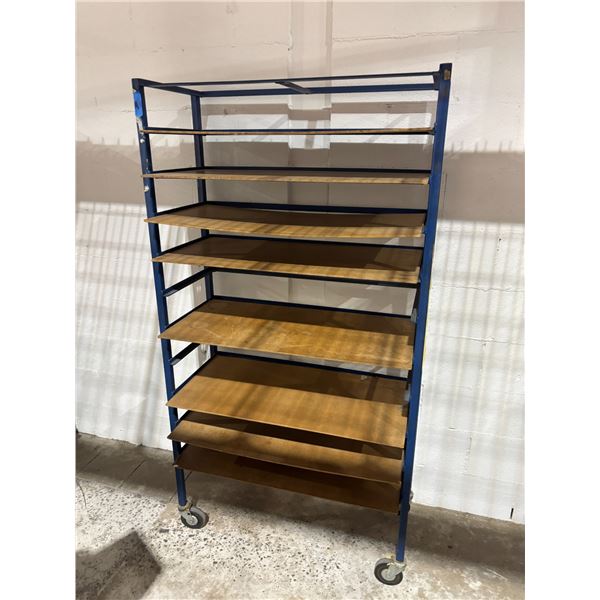 MOBILE SHELVING UNIT 34"X14"X65"