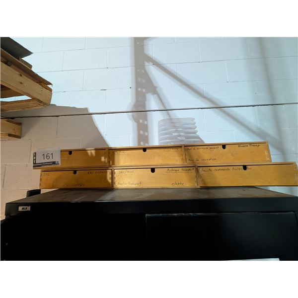 LOT OF 2 WOODEN STORAGE UNITS, 45" WIDE