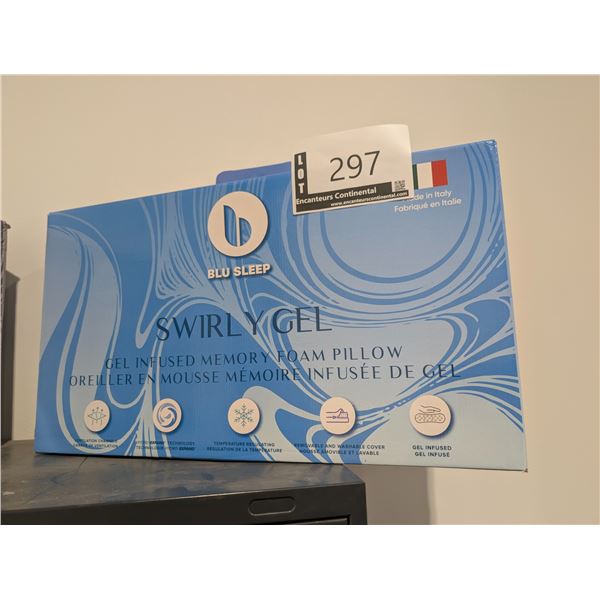 BLU SLEEP SWIRLY GEL-INFUSED MEMORY FOAM PILLOW