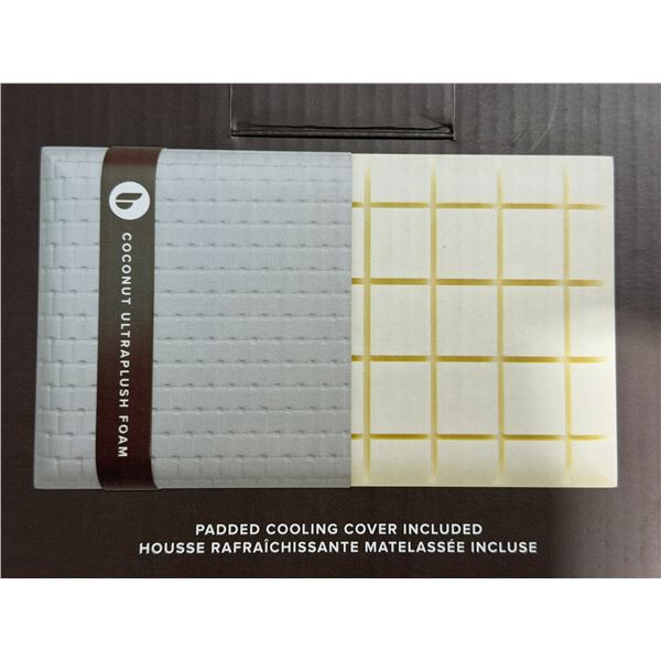 BLU SLEEP COCONUT-INFUSED MEMORY FOAM PILLOW, SIZE 28.3"X15.5"X4.75"