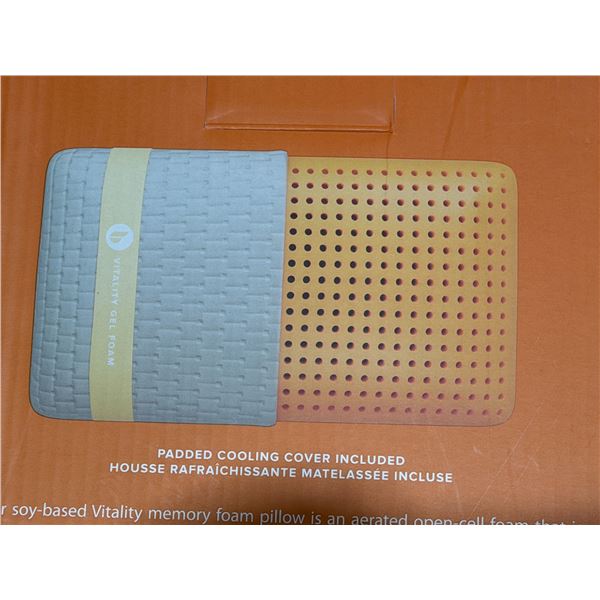 BLU SLEEP SOY-INFUSED MEMORY FOAM PILLOW, SIZE 35.5"X16.5"X5.5"