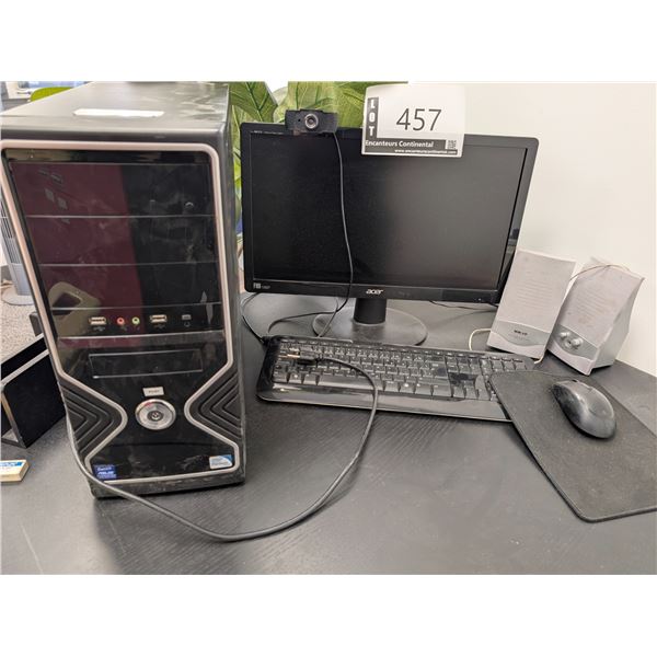 COMPUTER WITH 19" MONITOR, MOUSE AND KEYBOARD