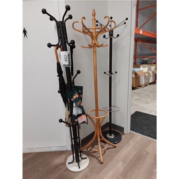 LOT OF 3 COAT RACKS
