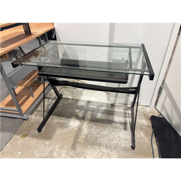 GLASS DESK 37 X 24 IN