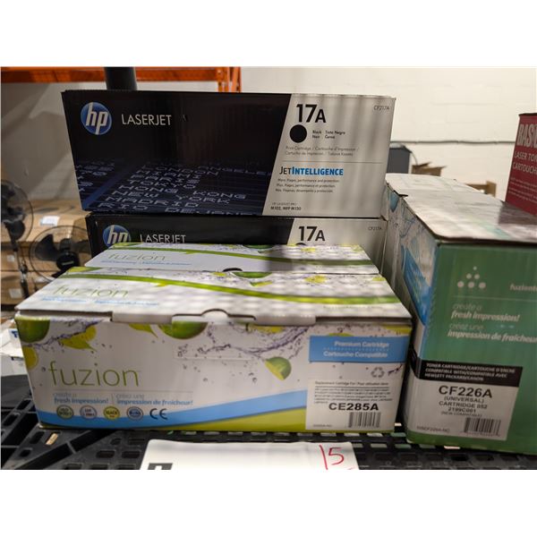 LOT OF 5 HP TONER CARTRIDGES