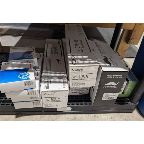 LOT OF 13 ASSORTED TONER CARTRIDGES