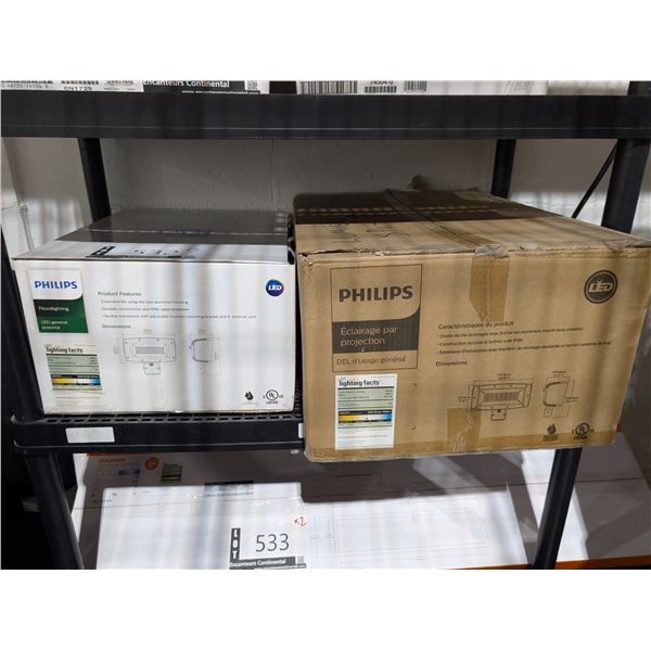 LOT OF 2 PHILIPS LED LIGHT FIXTURES, 48 IN