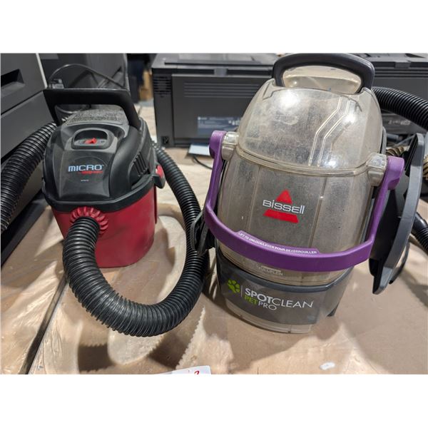 LOT OF 2 ASSORTED VACUUMS